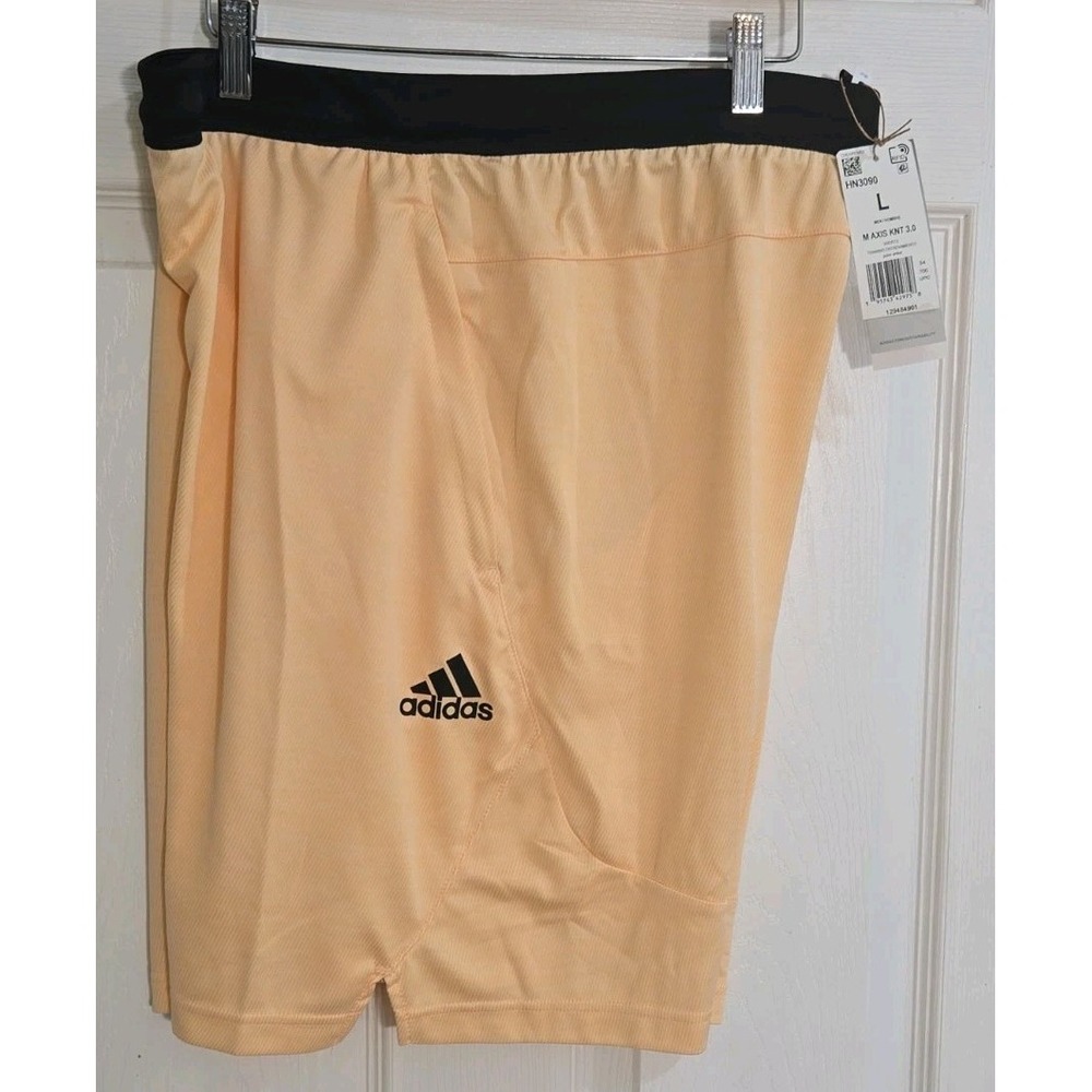 Adidas Mens Shorts LARGE Training Primegreen Axis KNT 3.0 Orange HN3090 - Picture 1 of 8